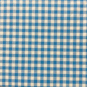 Blue With White Small Gingham Decoupage Napkin