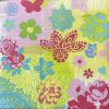 Colourful Flowers With Butterfly Decoupage Napkin