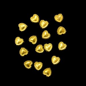 Acrylic Gold Heart Beads