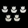 MDF Tulip Flower Cut Outs