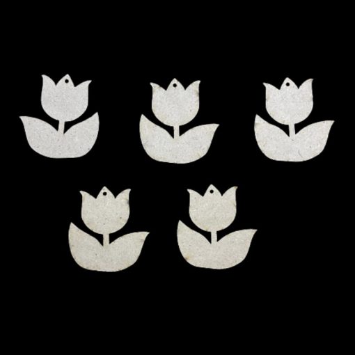 MDF Tulip Flower Cut Outs