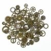 Gears Metal Embellishment - Antique Bronze Black