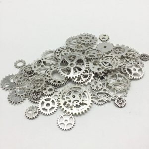 Gears Metal Embellishment - Dull Silver