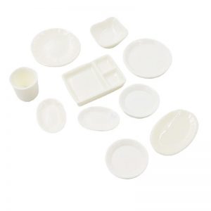 Miniature Food - White Plates