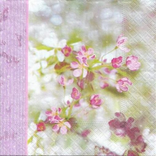 Small Pink Flowers Decoupage Napkin