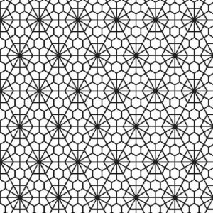 Black And White Hexagon Print Decoupage Napkin