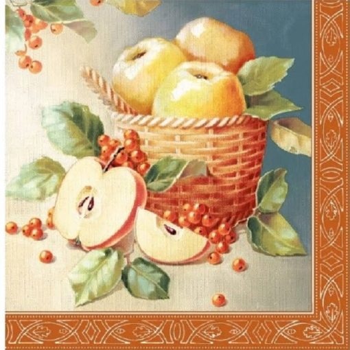 Apple Basket Decoupage Napkin