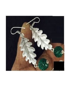 Semi German Silver Earrings - Leaf Style