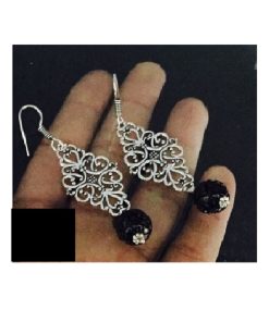 Semi German Silver Earrings - Flower Style
