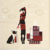 Christmas Shopping Decoupage Napkin