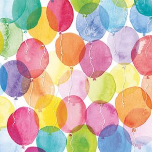 Mixed Colour Balloon Decoupage Napkin