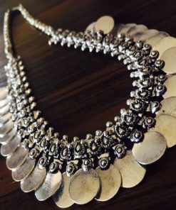 German Silver Plain Coin Pendant Necklace