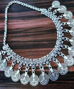 German Silver Coin Pendant Necklace