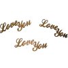 MDF Love You Words Embellishment