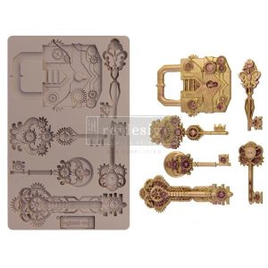 Prima Marketing Redesign Decor Mould - Mechanical Lock and Keys