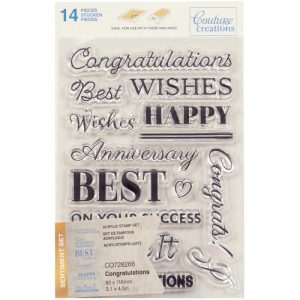 Couture Creations - Congratulations Sentiment Stamp