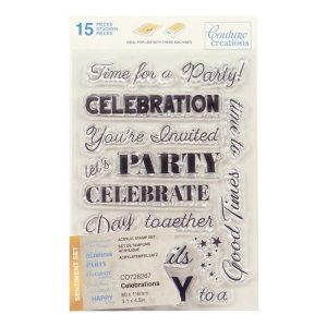 Couture Creations - Celebrations Sentiment Stamp