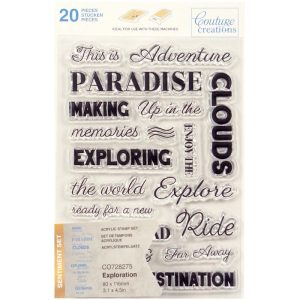 Couture Creations - Exploration Sentiment Stamp