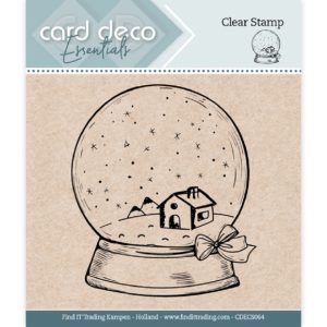 Find It Trading Card Deco Essentials Clear Stamp - Globe