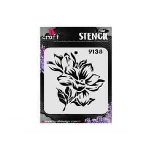 iCraft 4 x 4 Mini Stencil - Six Petal Flower