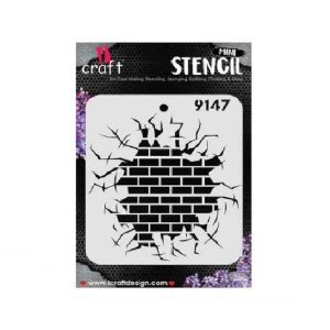 iCraft 4 x 4 Mini Stencil - Broken Wall
