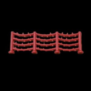 Miniature - Red Plastic Design Fence