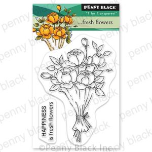 Penny Black Clear Stamps - Fresh Flowers