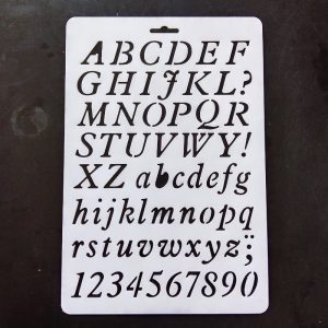 A4 Stencil - Alphabets And Numbers