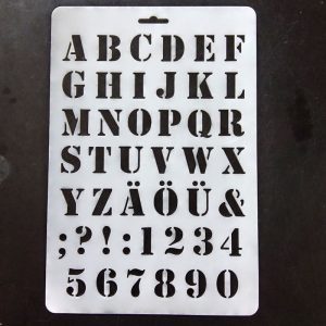 A4 Stencil - Alphabets Big Letters And Numbers