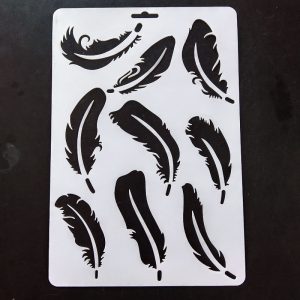 A4 Stencil – Feathers