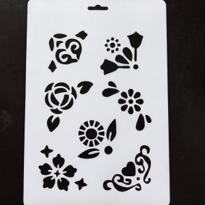 A4 Stencil – Flower Pattern