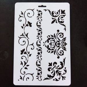 A4 Stencil – Flower With Border