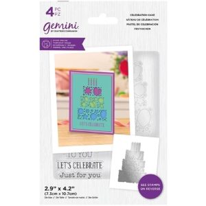 Crafters Companion Gemini Stamp And Die - Celebration Cake