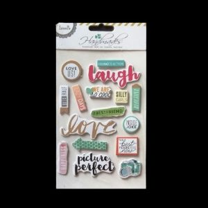 Handmade Stickers - Laugh And Love