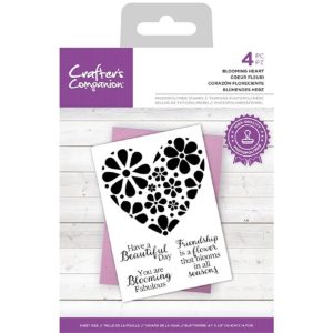 Crafters Companion - Blooming Heart Photopolymer Stamp