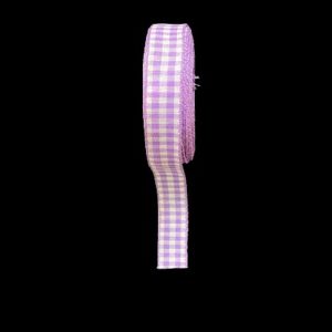 Gingham Ribbons 12 mm - Lavender
