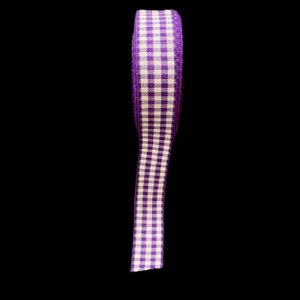 Gingham Ribbons 12 mm - Violet