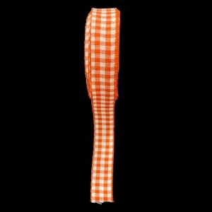 Gingham Ribbons 12 mm - Orange