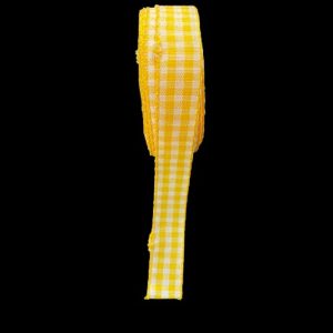 Gingham Ribbons 12 mm - Yellow