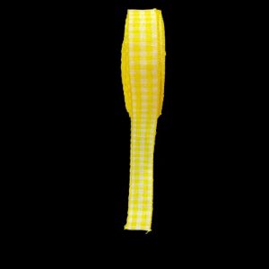 Gingham Ribbons 12 mm - Light Yellow