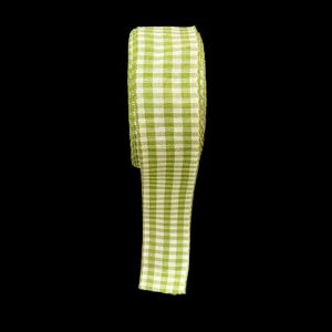 Gingham Ribbons 25 mm - Light Green
