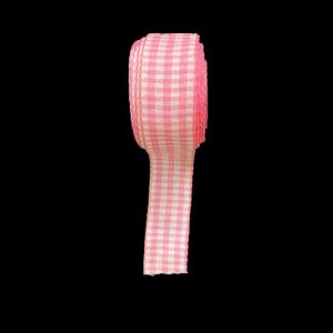 Gingham Ribbons 25 mm - Pink