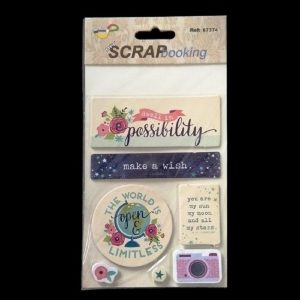 Self Adhesive Scrapbooking Stickers - Make A Wish