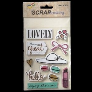 Self Adhesive Scrapbooking Stickers - Enjoy The Ride