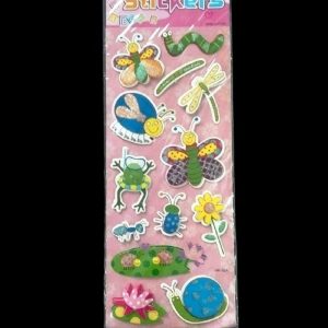 Self Adhesive Scrap Booking Sticker - Butterfly Dragonfly And Snail