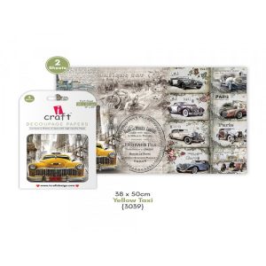 iCraft Decoupage Paper - Yellow Taxi
