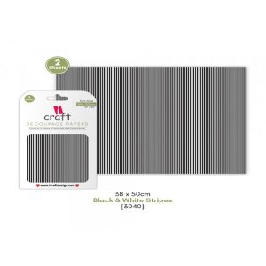 iCraft Decoupage Paper - Black And White Stripes