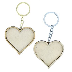 MDF Key Chains Set - Heart