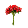 Artificial Berry Pollen Flower Bunch - Red