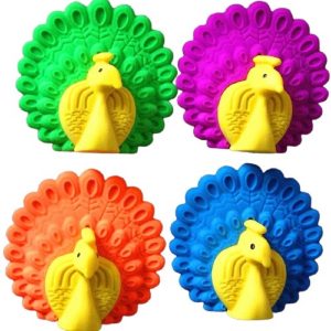 Cute Mini 3D Peacock Erasers